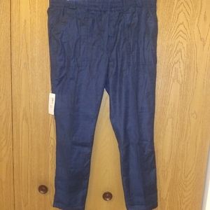 LEVEL 99, ladies drawstring linen slacks